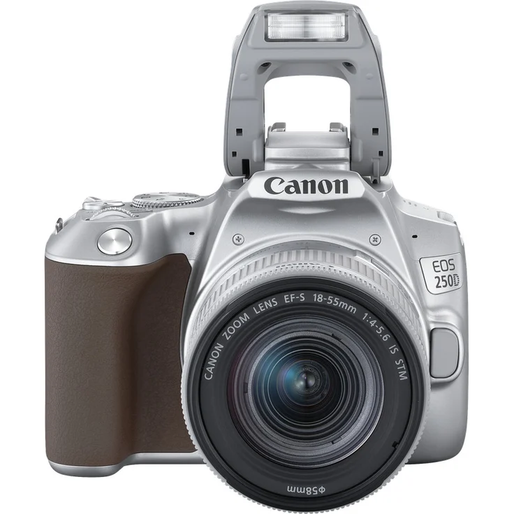 Canon EOS 250D Digitalkamera (24, 1 Megapixel, 7, 7 cm (3 Zoll) Vari-Angle Display, APS-C-Sensor, 4K, Full-HD, DIGIC 8, WLAN, Bluetooth) mit Objektiv EF-S 18-55mm F4-5.6 IS STM silber – Bild 4