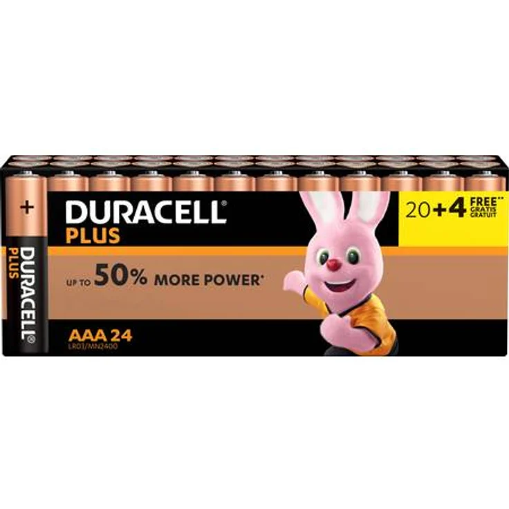 Duracell DUR019058 Plus AAA Batterien (24 Stück) – Bild 2