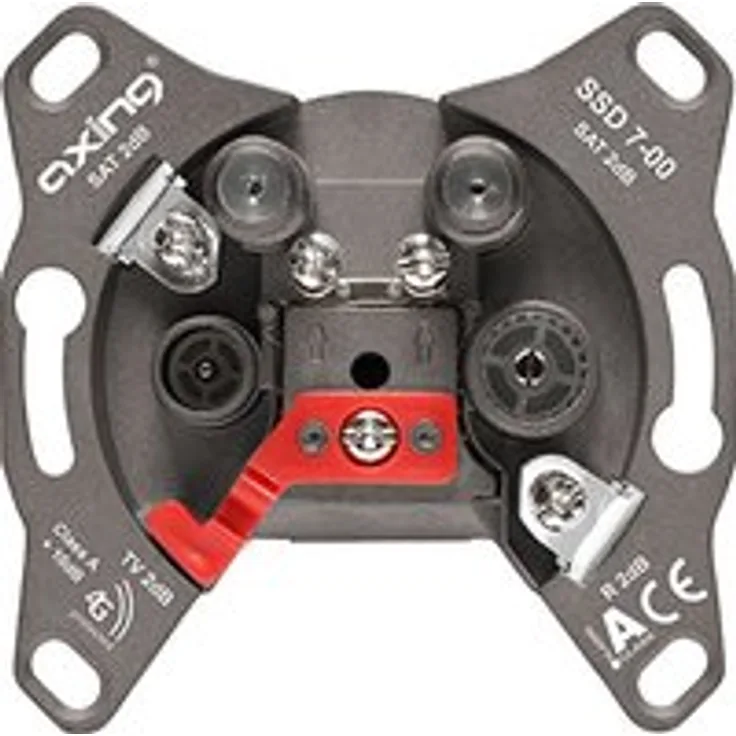 Axing SSD 7-00 4-Port Antennensteckdose Sat Twin-Dose (SAT - SAT - TV - R)