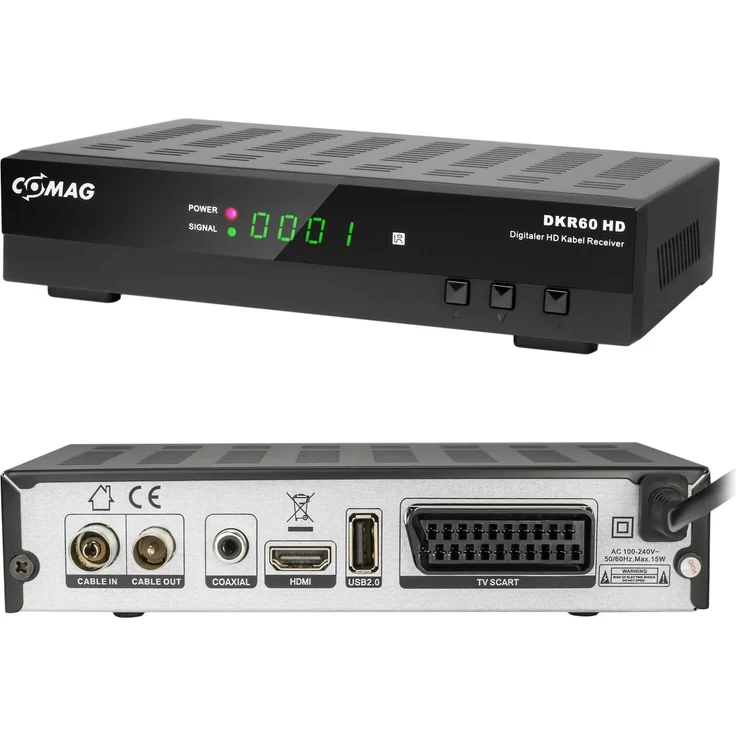 Comag DKR 60 HD digitaler Full HD Kabel-Receiver PVR Ready, HDTV, DVB-C, Time Shift-Funktion, HDMI, SCART, USB 2,0, schwarz – Bild 2