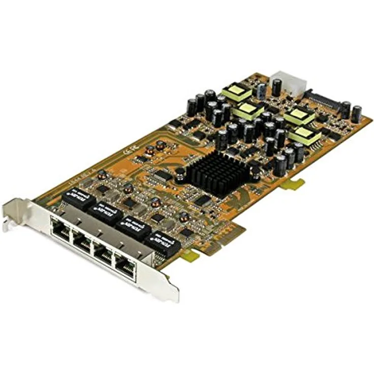 StarTech.com 4 Port Gigabit Power over Ethernet PCI Express Netzwerkkarte, PSE - PoE PCIe NIC, 4-fach (Quad) PCI-e Karte