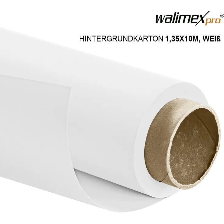 Walimex pro Hintergrundkarton 1,35x10m, weiß