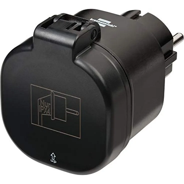 Brennenstuhl Connect WLAN Steckdose WA 3000 XS02 für außen IP44 (WIFI Steckdose Outdoor 2.4 GHz kompatibel mit Alexa, Google Assistant, kein Hub notwendig, smarte Steckdose mit freier App)