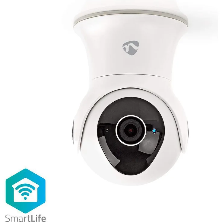 Nedis - WLAN Smart IP-Kamera - Schwenk-/Neigefunktion - Full HD 1080P - Außenanwendung - Wasserdicht - Zweiwege-Kommunikation - Nachtsichtfunktion und Bewegungssensor
