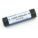 Keeppower 14500 840mAh, 3,7V Li-Ion-Akku Abmessungen 52x14,3mm geschützt