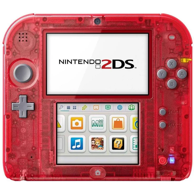 Nintendo 2DS Transparent Rot 256MB & 4GB Speicherkarte Bundle inkl. Pokémon Omega Rubin – Bild 2