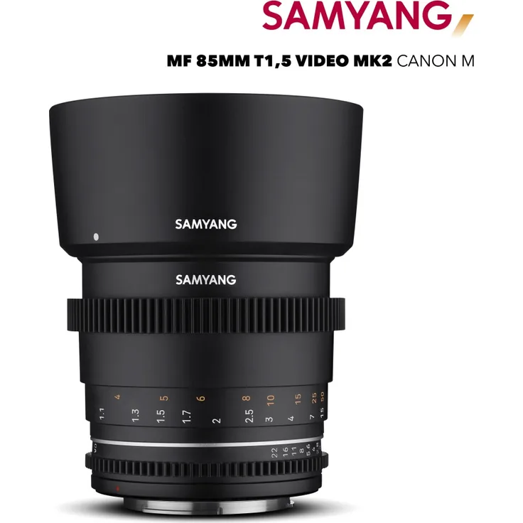 Samyang MF 85mm T1,5 VDSLR MK2 Canon M