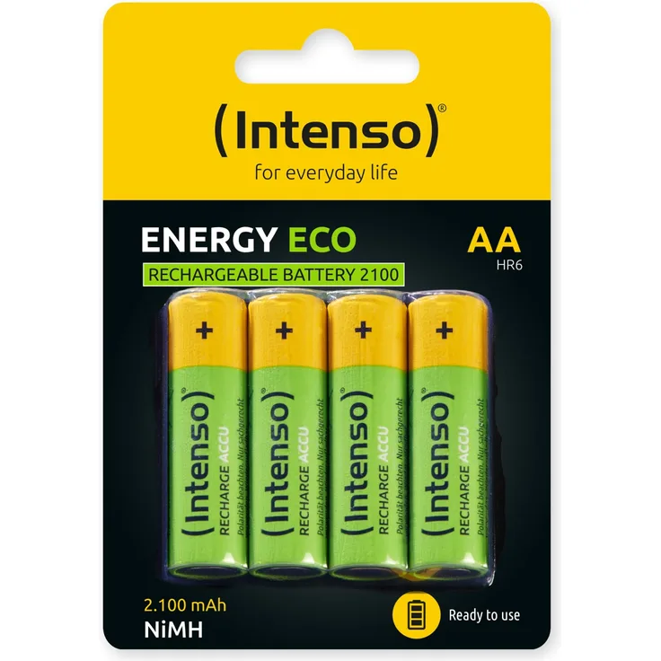 Intenso Energy Eco Wiederaufladbare NiMH-Batterie 2100mAh HR6 AA 4er Blister