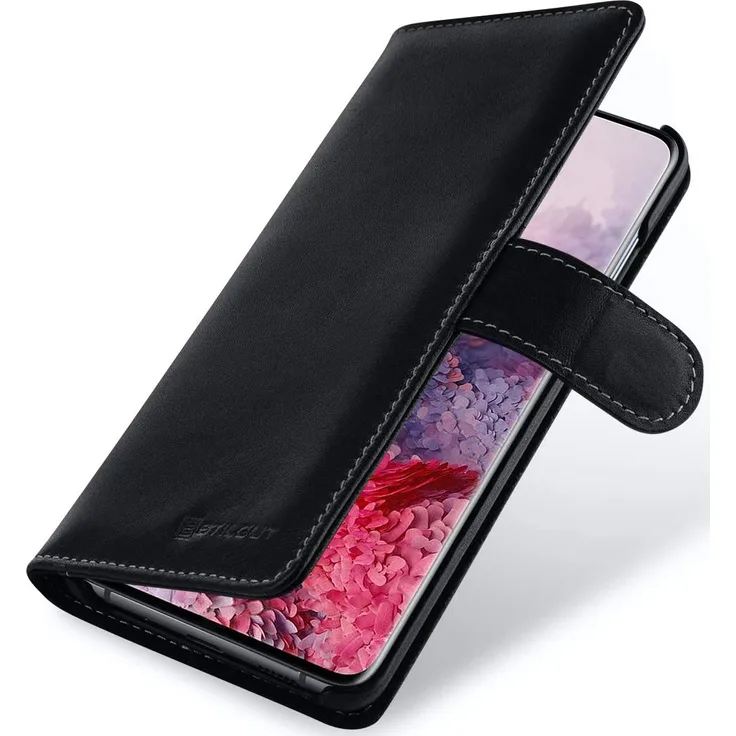 StilGut Samsung Galaxy S20 Flip Cover Talis mit Kartenfach, Nappa, schwarz