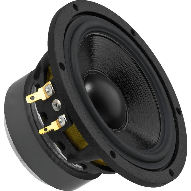 MONACOR MSH-115HQ High-Quality Hi-Fi-Mitteltöner, Speaker für die Mittelton-Wiedergabe, Einbau-Modul für Boxen-Gehäuse, in Schwarz Subwoofer - 50 Watt - schwarz