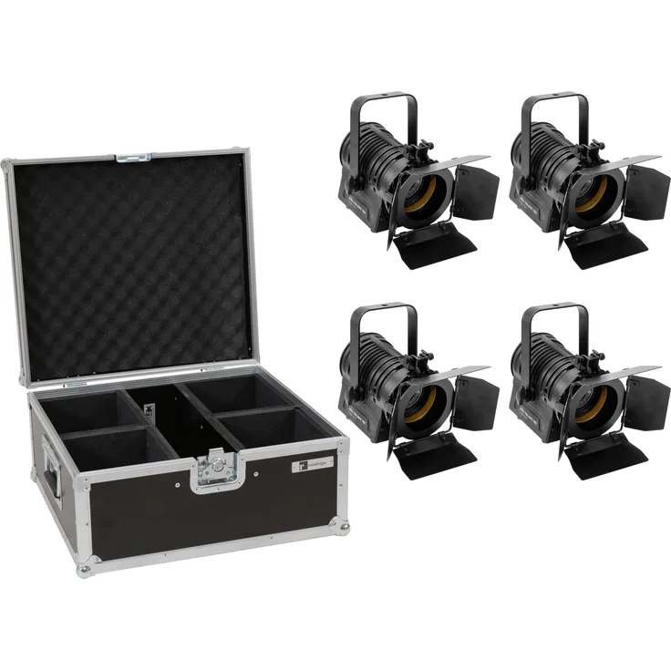 Eurolite Set 4x AKKU THA-20PC TRC Theater-Spot sw + Case