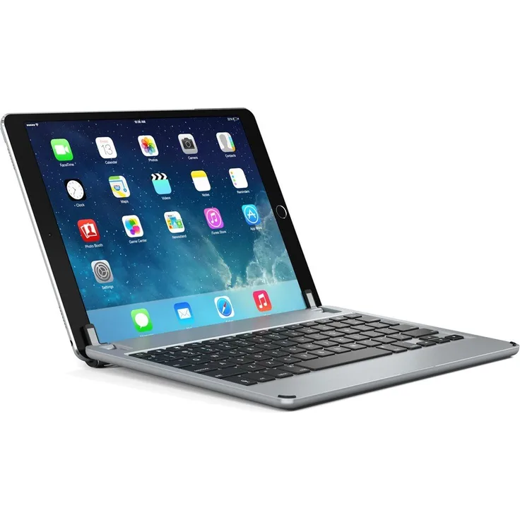 BRYDGE 10.5, Hochwertige Bluetooth Tastatur aus Aluminium, Deutsches Layout QWERTZ, für das iPad Pro 10.5 und das iPad Air 10.5 (3. Generation), space grau