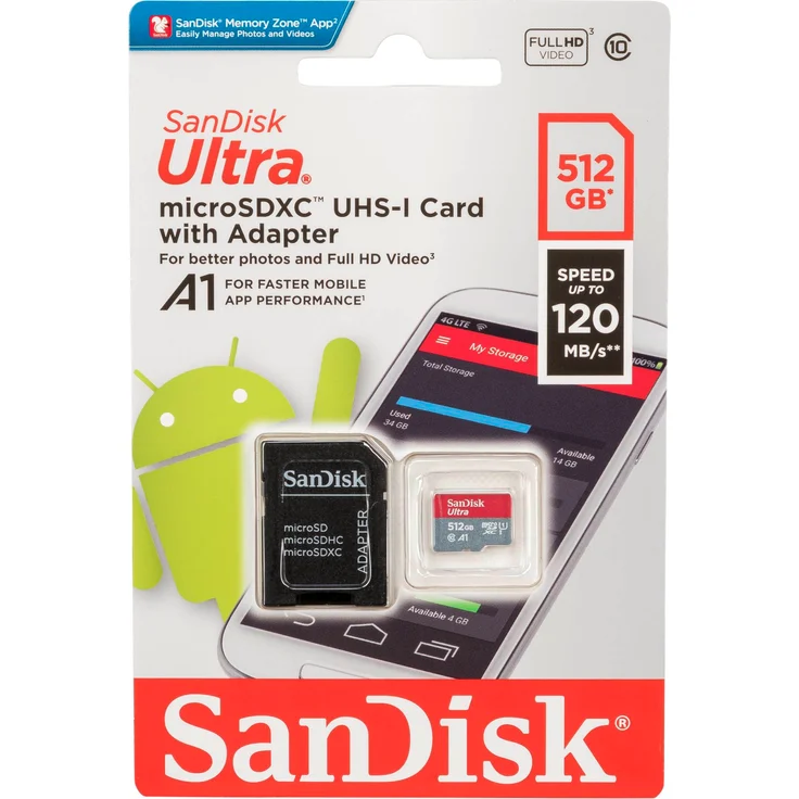Sandisk SDSQUA4-512G-_6MA Ultra Micro SDXC Class 10 UHS-I U1 A1 – Bild 2