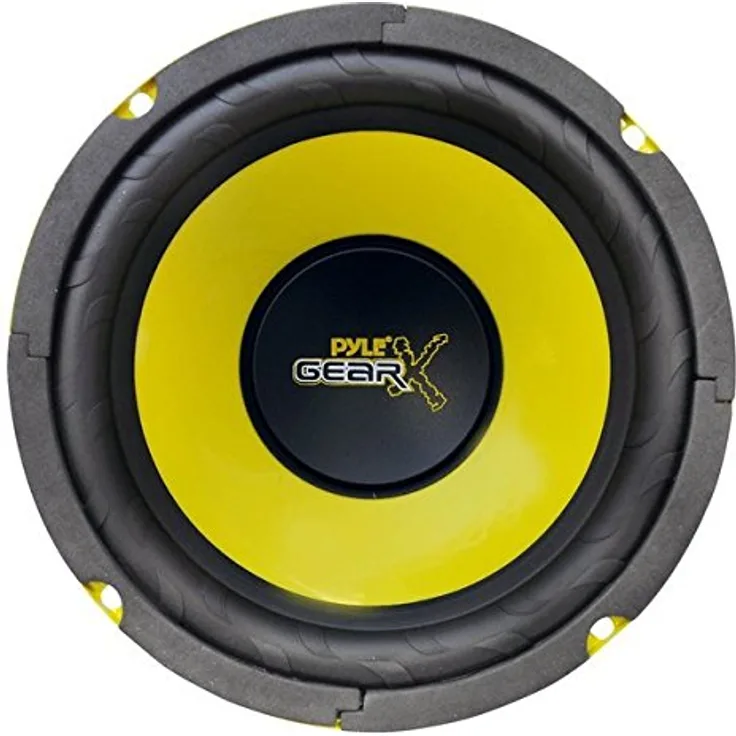 Pyle B000FMPENQ Mittel Bass-Woofer (16,5 cm (6,5 Zoll), 300 Watt) Subwoofer - 300 Watt - schwarz, gelb