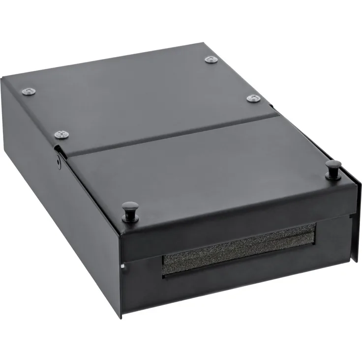 InLine 76202X Anschlussdose Aufputz für 4x Keystone RJ45 Buchse, Metall, schwarz