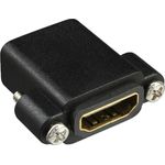 InLine 17600N HDMI Adapter zum Einbau mit Gewinde, HDMI A Buchse-Buchse, vergoldete Kontakte, 4K2K kompatibel