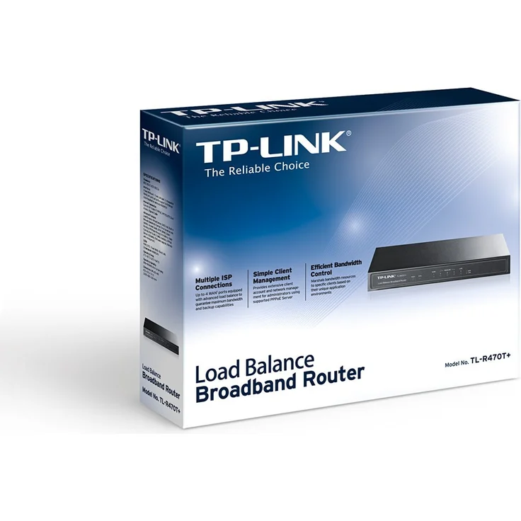 TP-Link TL-R470T+ v6.0 Load Balance Broadband Router (WAN-LAN-Port, 64MB DRAM, 4MB Flash Speicher) – Bild 3