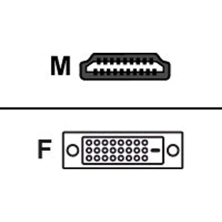 Equip - Videoanschluß - DVI-D (W) - HDMI, 19-polig (M) (118998)