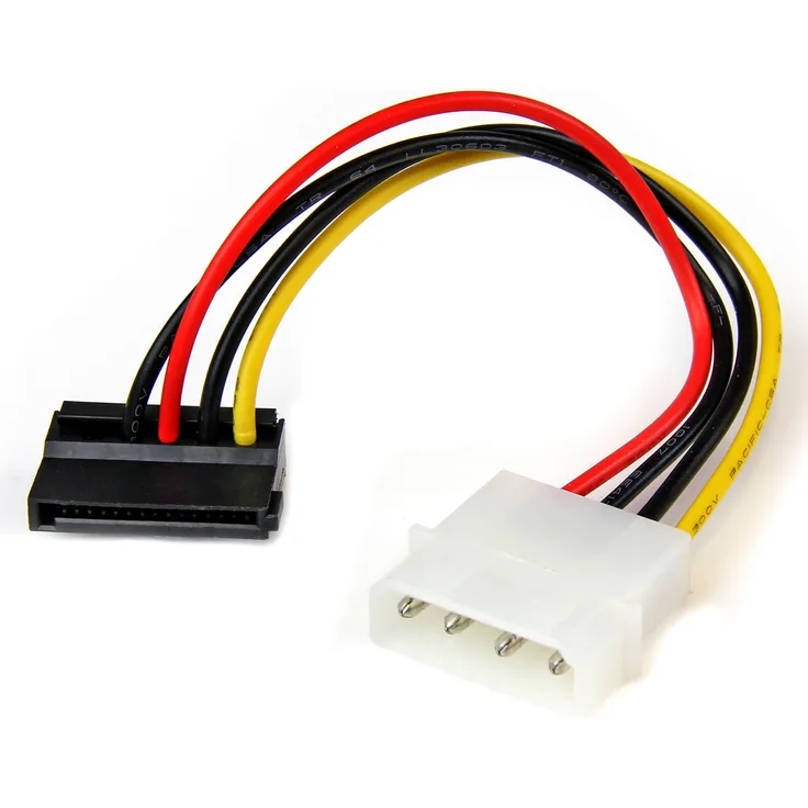 StarTech.com 15cm 4-Pin Molex auf SATA Kabel links gewinkelt, Stecker-Buchse