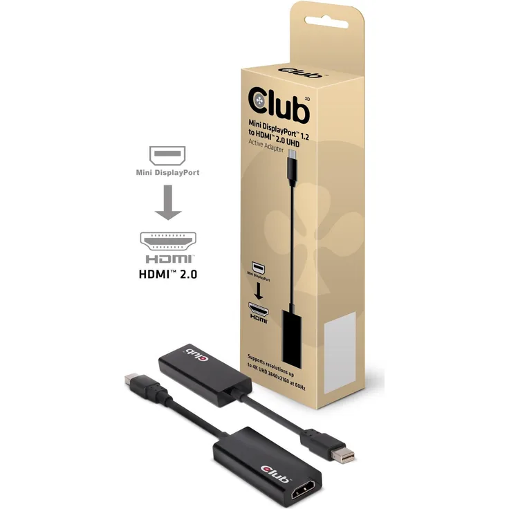 Club 3D aktiver Mini DisplayPort 1.2/HDMI 2.0 Adapter (CAC-1170)