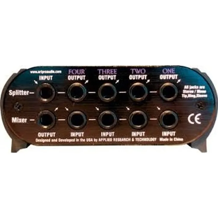 Art SplitMix4 passiver 4 Kanal Splitter-Mixer, vier Stereo-Eingangskanäle.