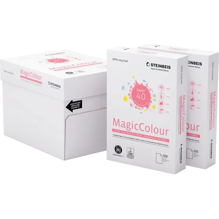 Steinbeis MagicColour DIN A4 - pastellblau - 5 x 500 Blatt - Multifunktionspapier - 80 g - m²