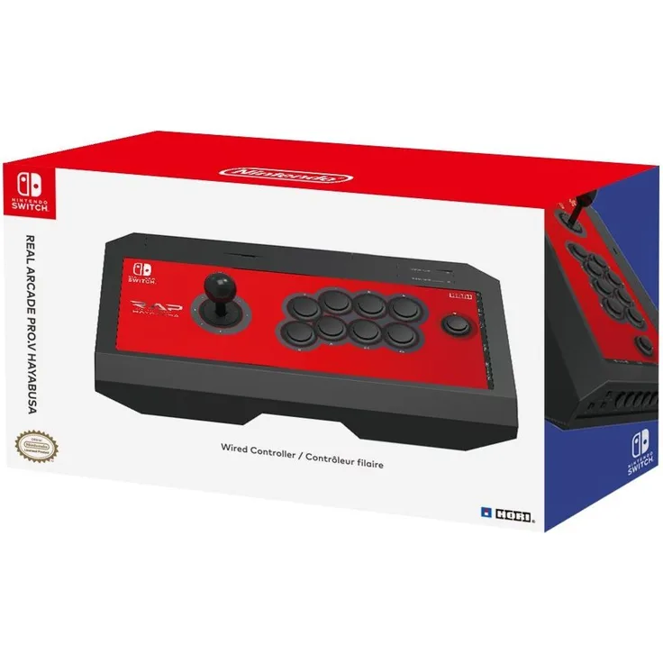 Hori RAP Real Arcade Pro.V Hayabusa Schwarz, Rot (NSW-006U) (Switch)