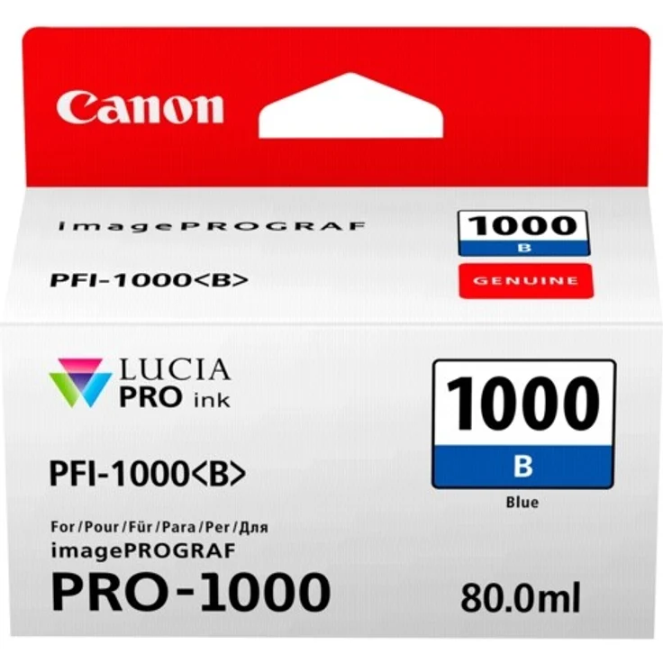 Canon PFI-1000 B original Tintenpatrone Azul para Impresora Fotográfica PRO-1000 – Bild 1