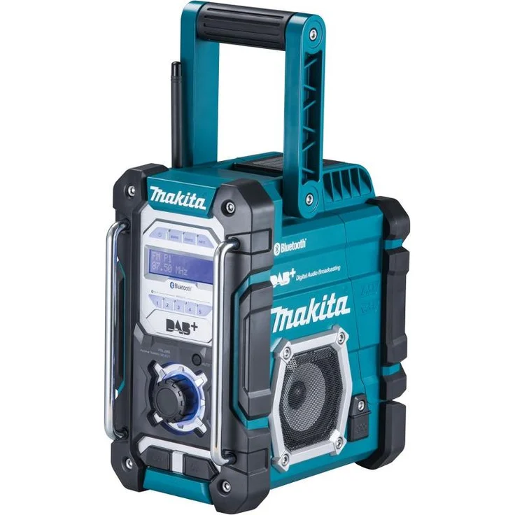 Makita DMR112 7,2V - 18V mit Bluetooth Baustellenradio mit Bluetooth, LCD-Display, geeignet für Outdoor, spritzwassergeschützt, blau – Bild 2