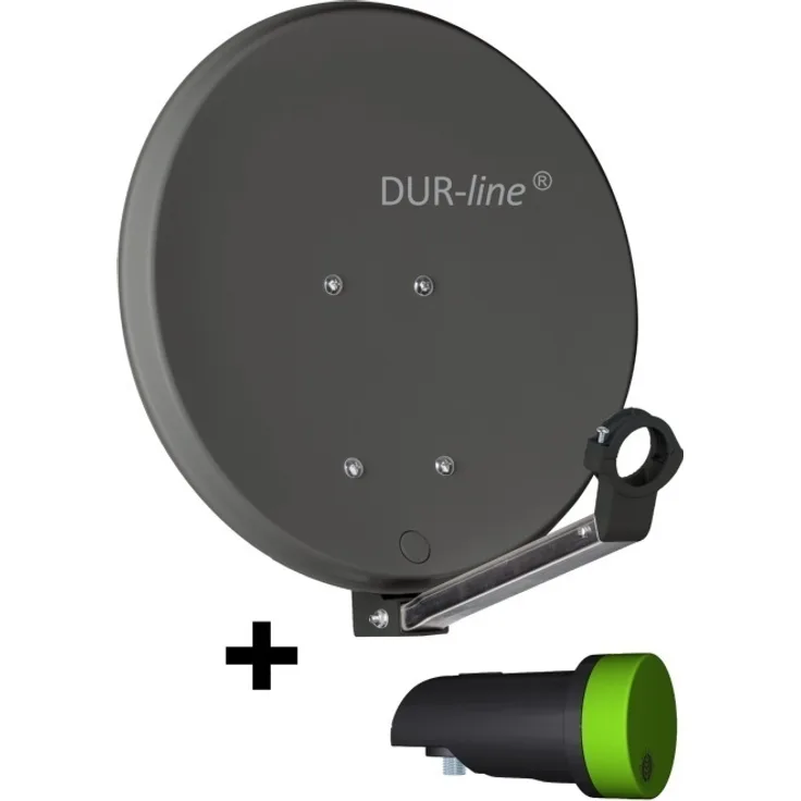 DUR-Line DSA 40cm Anthrazit + Single LNB
