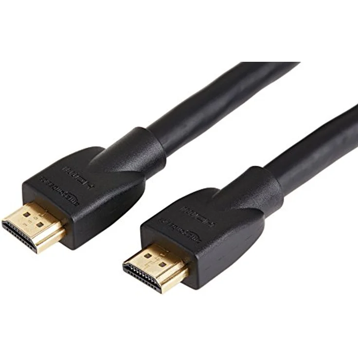 AmazonBasics HL-007311 Hochgeschwindigkeits-HDMI-Kabel 2.0, Ethernet, 3D, 4K-Videowiedergabe und ARC, Ultra-HD, 7,6 m, Schwarz – Bild 1