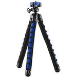 Mantona kaleido Flex leichtes Flex Stativ (mit hochwertigem 360° Kugelkopf, geeignet für Digital und Videokameras, Smartphones und Action Cams) ocean blue