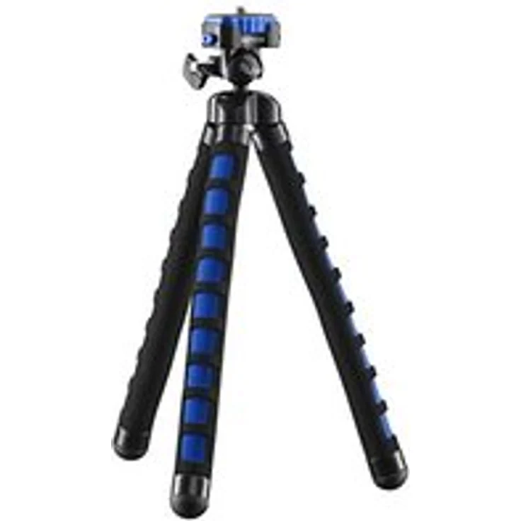 Mantona kaleido Flex leichtes Flex Stativ (mit hochwertigem 360° Kugelkopf, geeignet für Digital und Videokameras, Smartphones und Action Cams) ocean blue – Bild 1