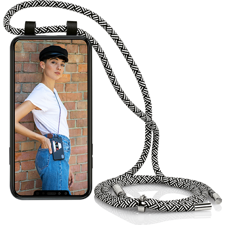 Artwizz Hangon Case für [iPhone 11 Pro] Schutzhülle für Halskette mit Riemen, Schlitz für Karten – Schutzhülle für das Tragen mit Gurt – Schwarz