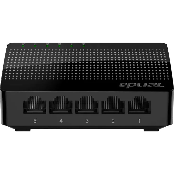 Tenda 5 Port Gigabit Ethernet Netzwerk-Switch | Ethernet-Splitter | Plug-and-Play | Verkehrsoptimierung | Unmanaged (SG105), schwarz