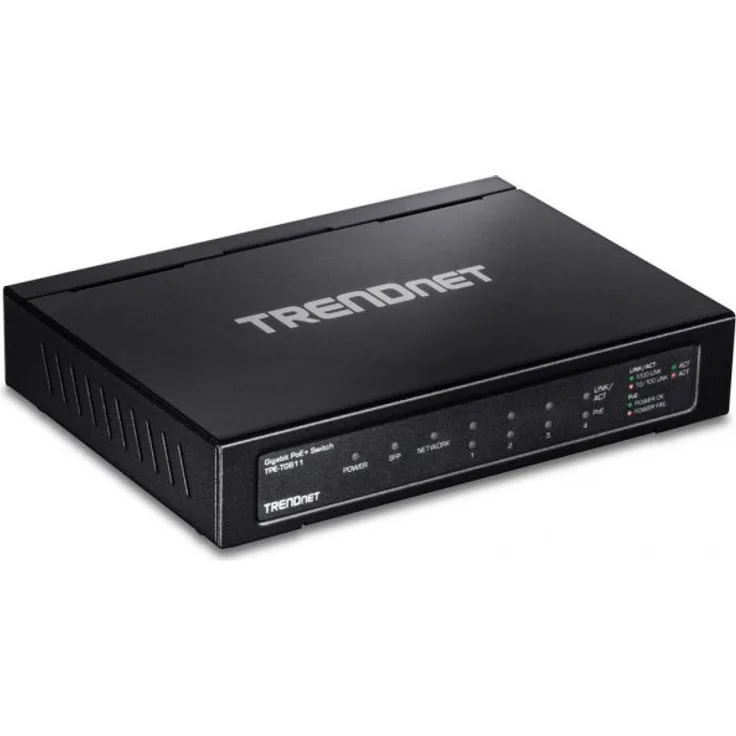 TRENDnet TPE-TG611 6-Port Switch PoE+ Gigabit