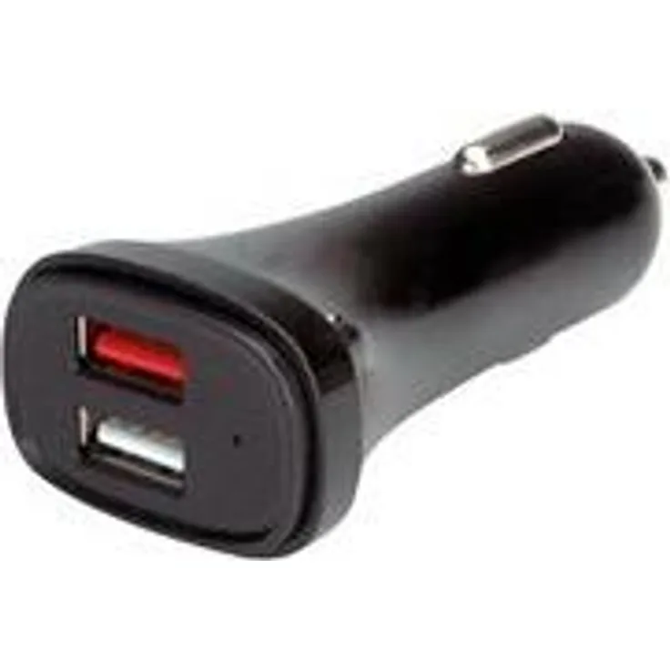 Value - Auto-Netzteil - 18 Watt - 3 A - Quick Charge 3.0 - 2 Ausgabeanschlussstellen (2 x USB) - Schwarz
