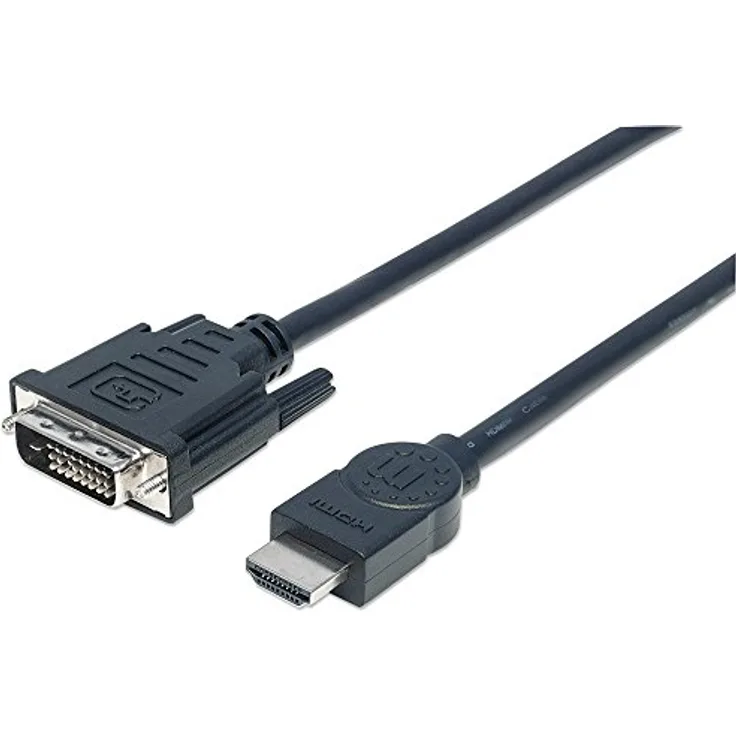 Manhattan 372510 HDMI-Stecker auf DVI-D 24+1 Stecker Dual Link 3 m schwarz