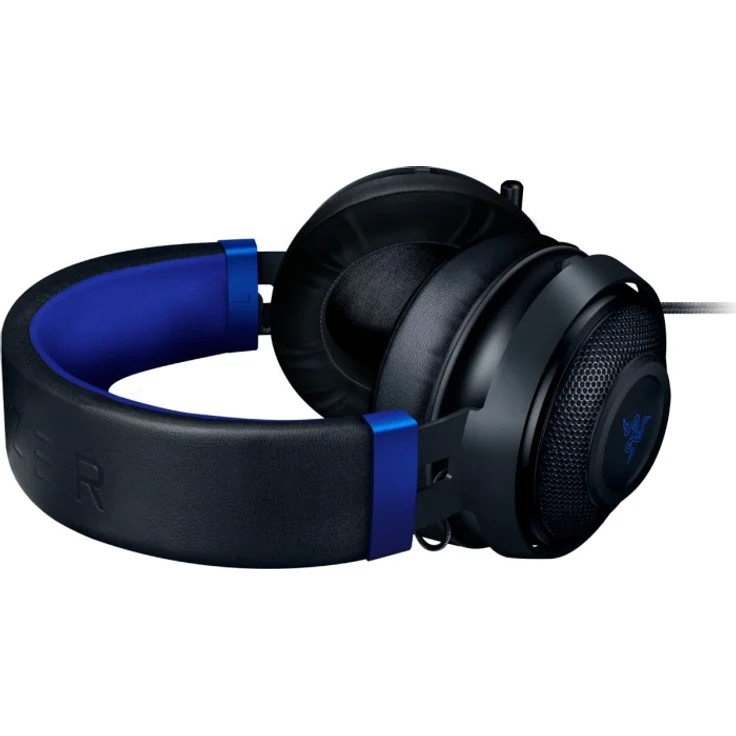 Razer Kraken for Console - Kabelgebundenes Gaming Headset (PC, PS4, Xbox One, Nintendo Switch) Mit 50mm Treiber, Einziehbares Mikrofon Und Mit Kältegel Gefüllten, Ovalen Ohrpolstern) Schwarz-Blau – Bild 4