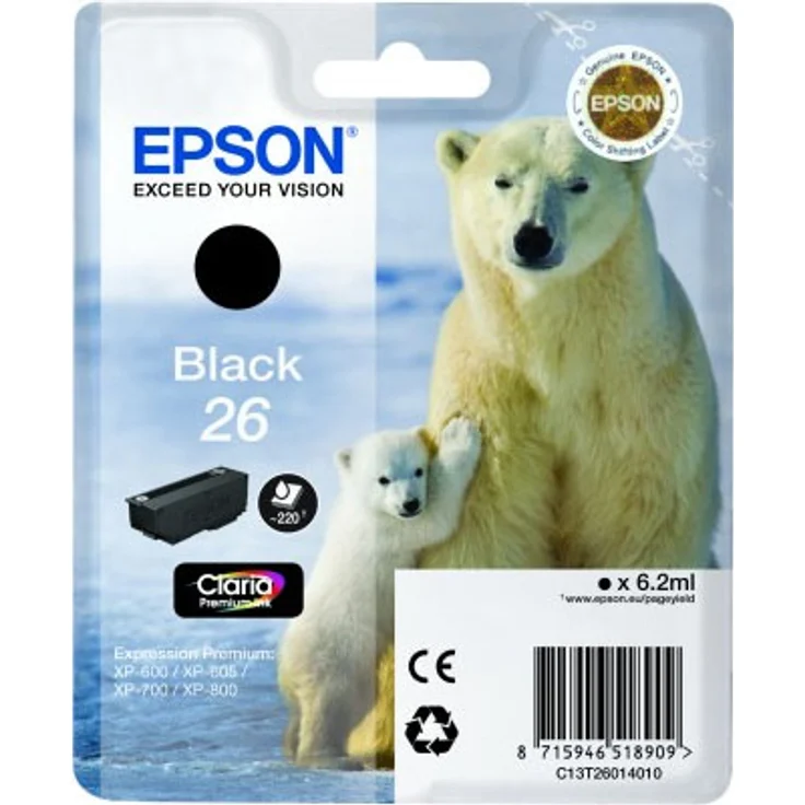Epson 26 schwarz (C13T26014010) – Bild 1