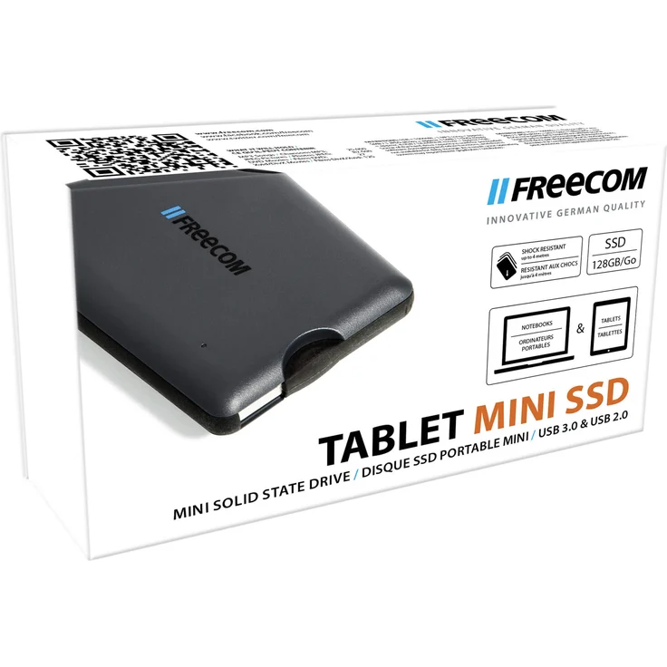 Freecom externe Tablet mini SSD - Slimline USB 3.0 und micro USB 128 GB (Extrem hohe Übertragungsgeschwindigkeiten bis zu 430 MB-s - USB REC & Play für TV - Stoßfest bis zu 4 m) PC - Computer Schwarz - Preisvergleich – Bild 5