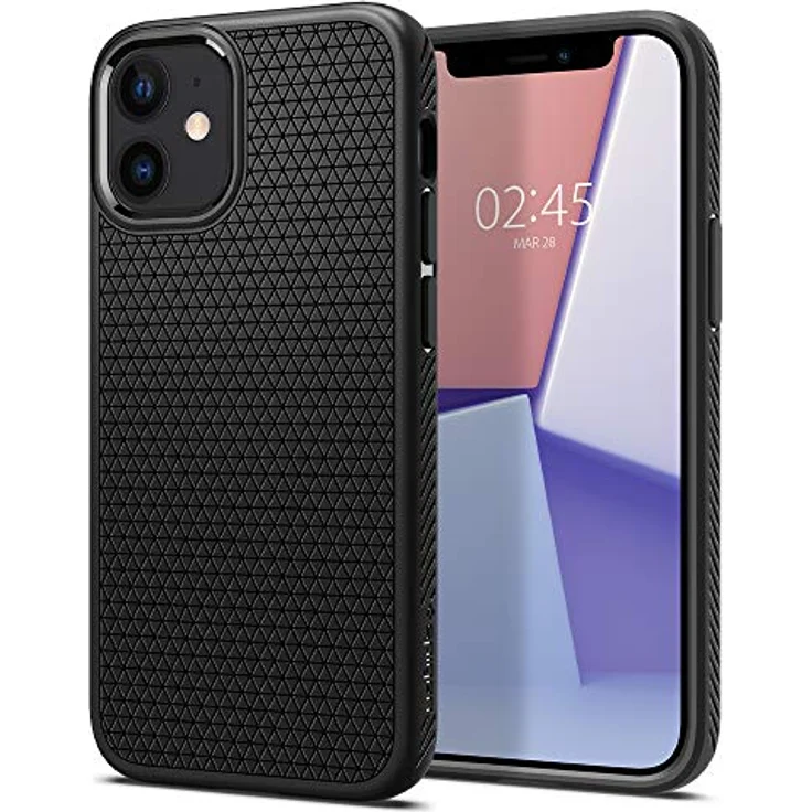 Spigen ACS01701 Liquid AIR iPhone 12 PRO Matte Black – Bild 1