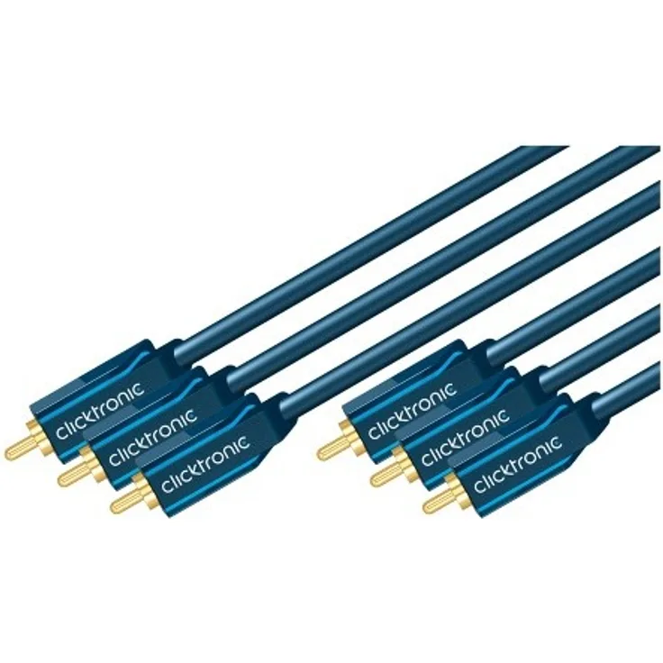 ClickTronic Casual Series - Video- / Audiokabel - RCA x 3 (M) bis RCA x 3 (M) - 10 m - Doppelisolierung