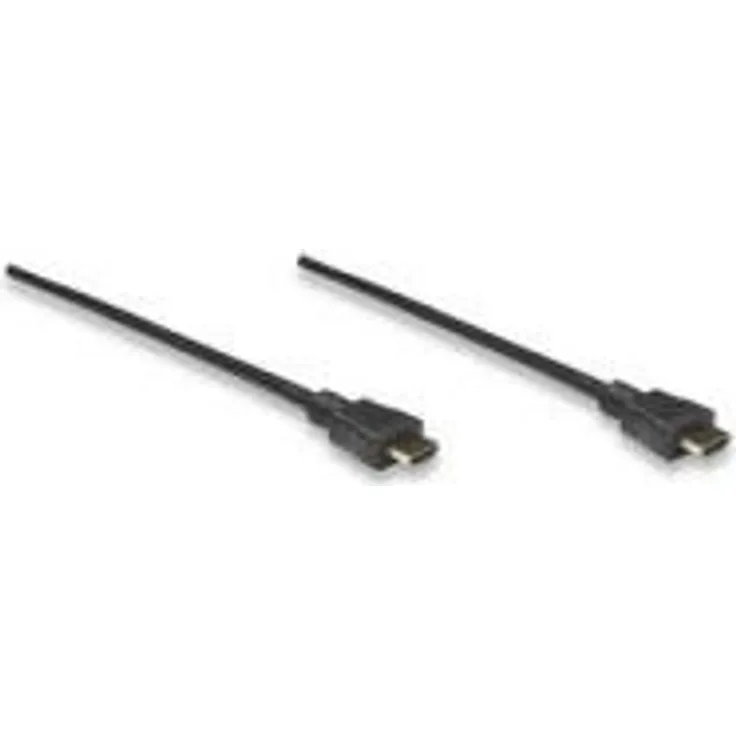 Manhattan High Speed HDMI Kabel HDMI Stecker auf Stecker, Geschirmt, Schwarz, 7.5 m (308441)