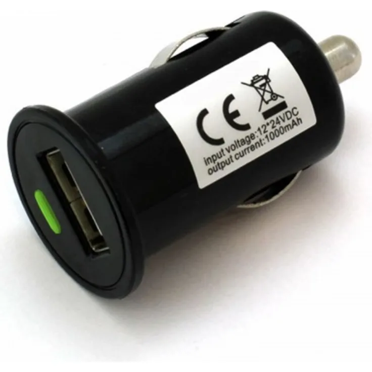 12 Volt USB Auto-Adapter extra kompakt mit USB-Ladebuchse