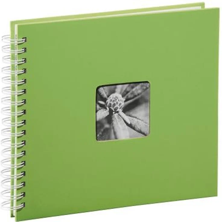 Hama Fotoalbum, 28 x 24 cm, 50 weiße Seiten, 25 Blatt, mit Ausschnitt für Bildeinschub, Fotobuch kiwi – Bild 1