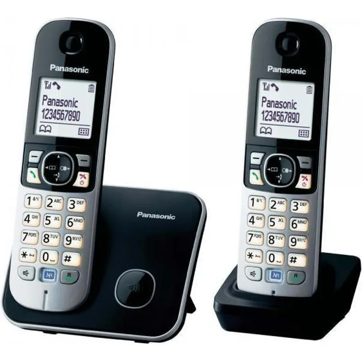 Pa­na­so­nic KX-TG6812 Duo schwarz Analog-Telefon 