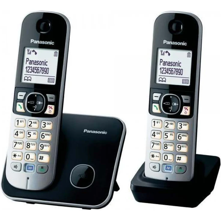Pa­na­so­nic KX-TG6812 Duo schwarz Analog-Telefon  – Bild 1