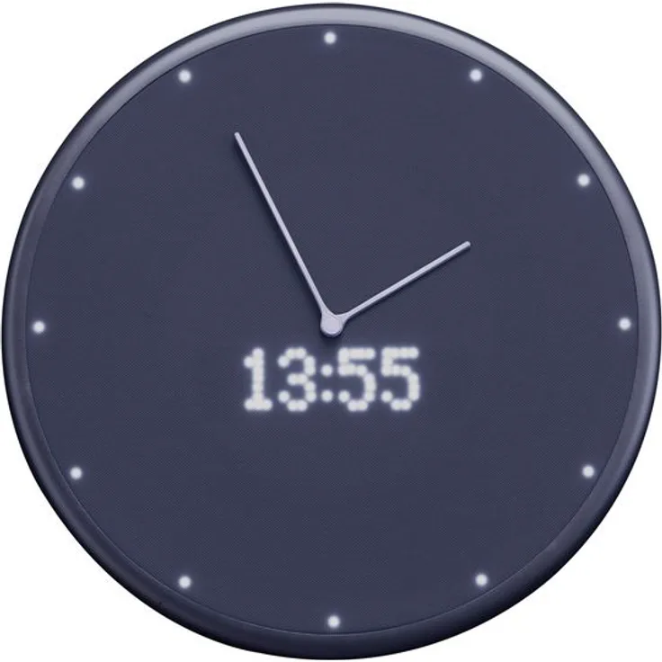Glance Clock, smarte Wanduhr mit LED-Display, schwarz
