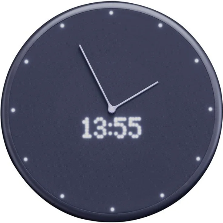Glance Clock, smarte Wanduhr mit LED-Display, schwarz – Bild 1